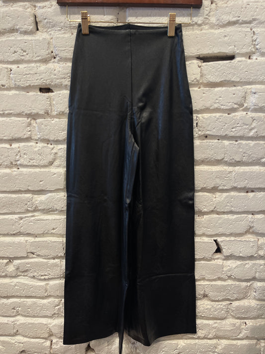 FAUX CROPPED WIDELEG PANT / BLACK