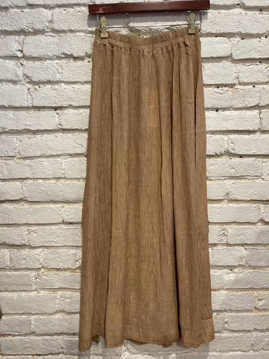 CAMEL CRINKLE SKIRT