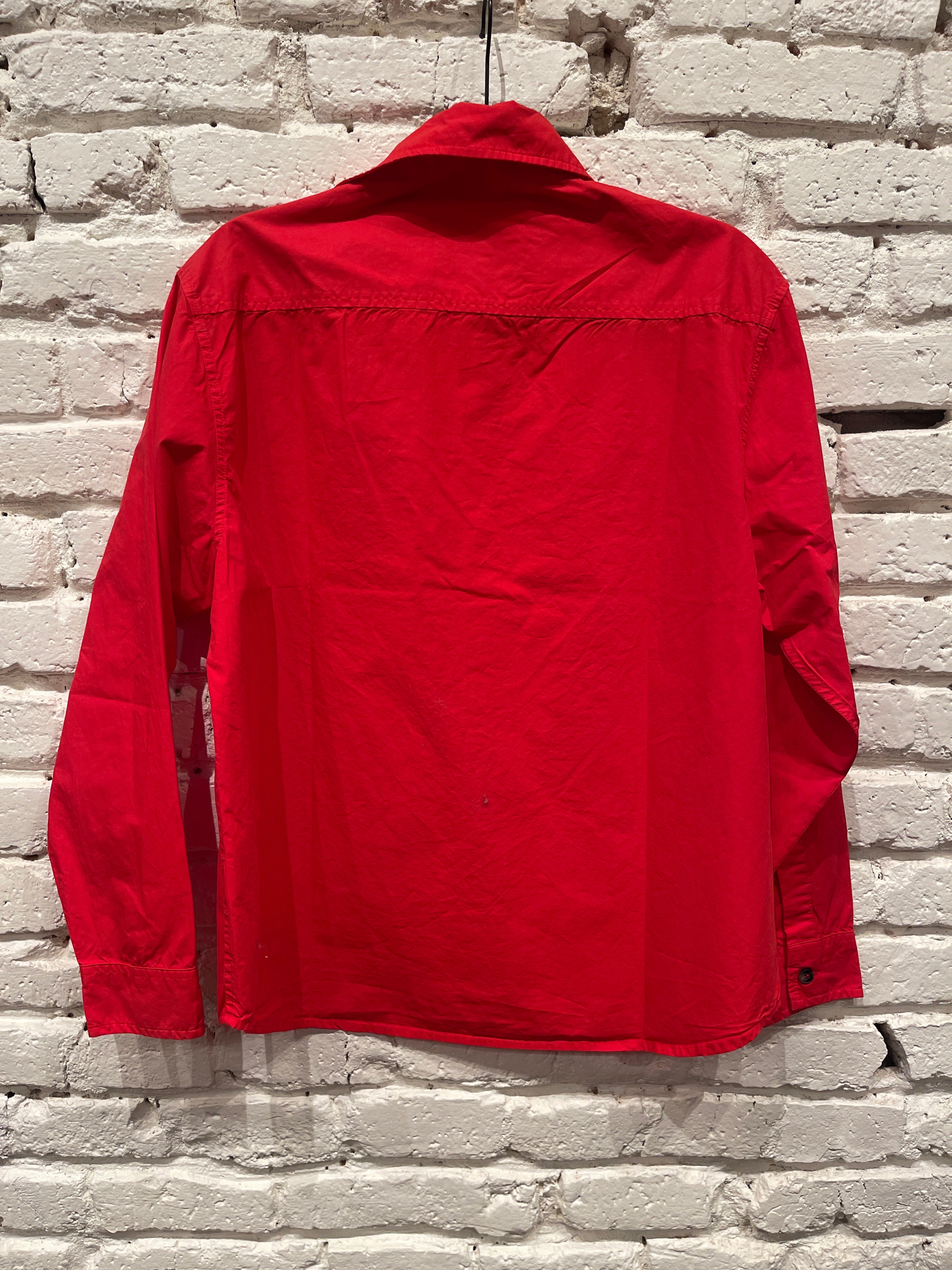 JAMES BUTTON UP POPPY RED