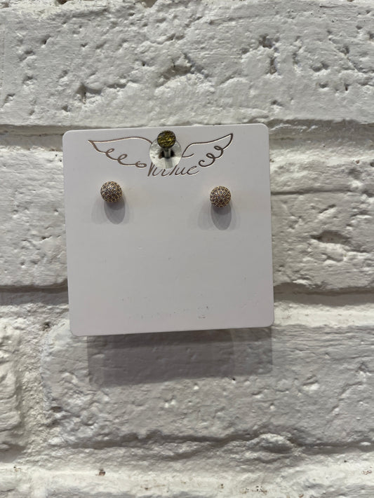 PAVE GLOBE STUD 3011CZ