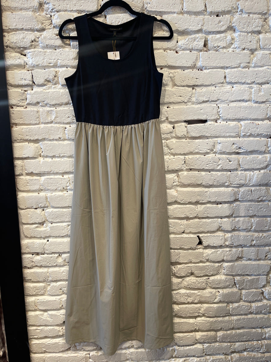 THE SPOT DRESS BLACK/TAN