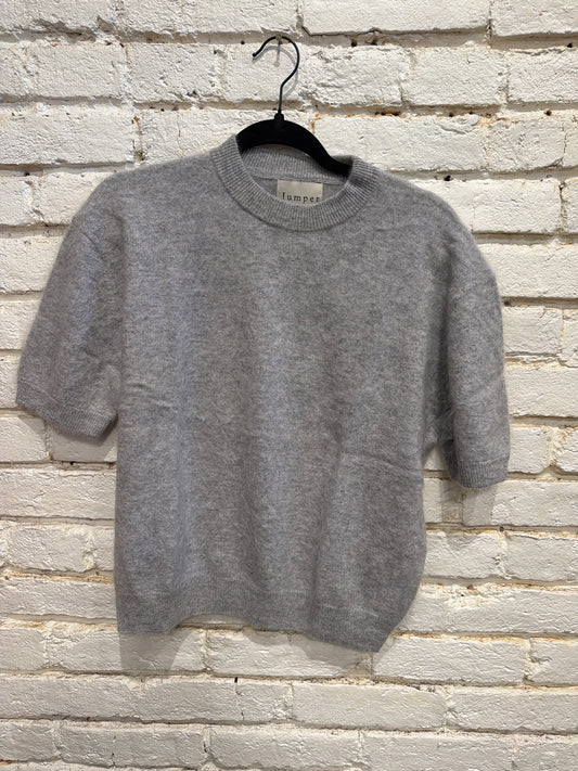 OVERSIZED BRUSHED TSHIRT GREY PEARL