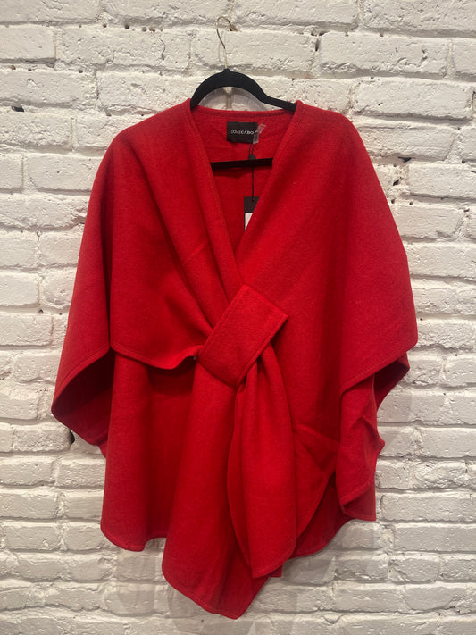 KNIT WRAP RED