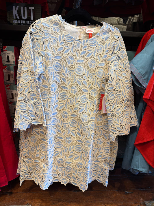 CAMILLA SHORT CAFTAN BLUE LACE