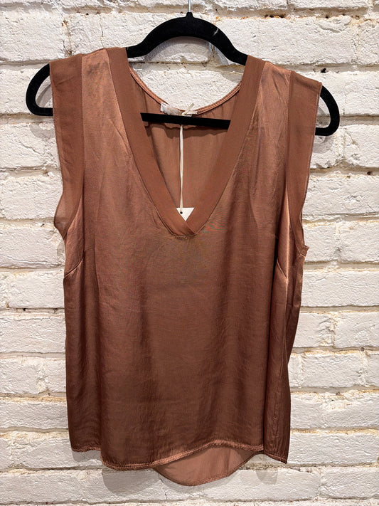 V-NECK SL TOP TOBACCO