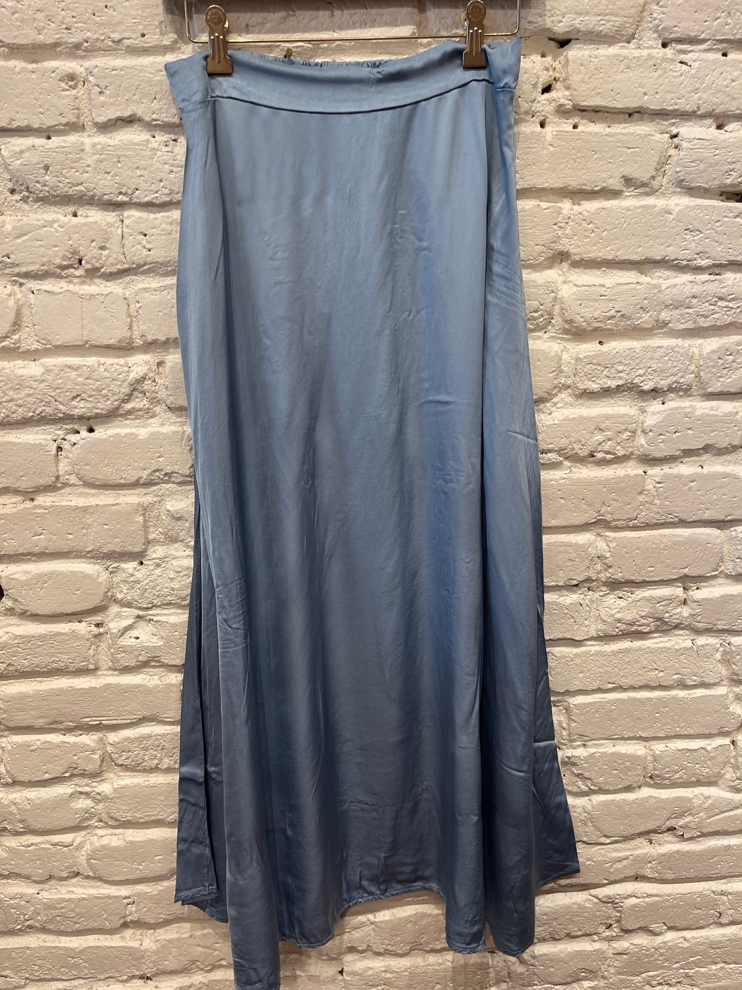 ITALIAN VISCOSE SKIRT BLUE