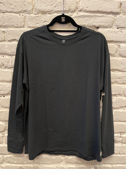 L/S FEATHER TEE WASHED BLACK