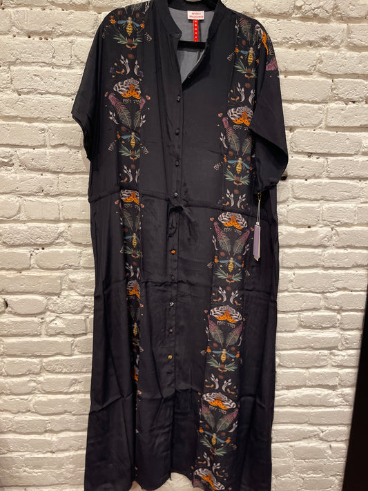 LONG SHIRT DRESS BLACK TS25