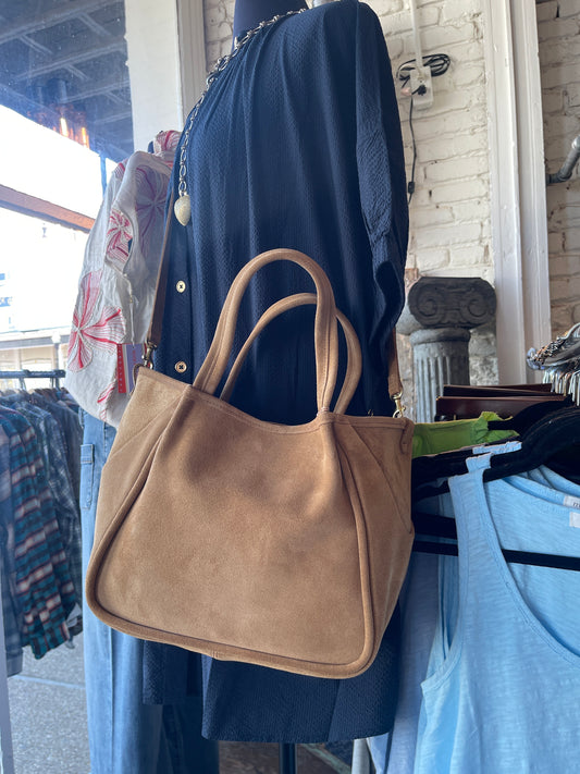VITTORIA TOTE PANE SUEDE