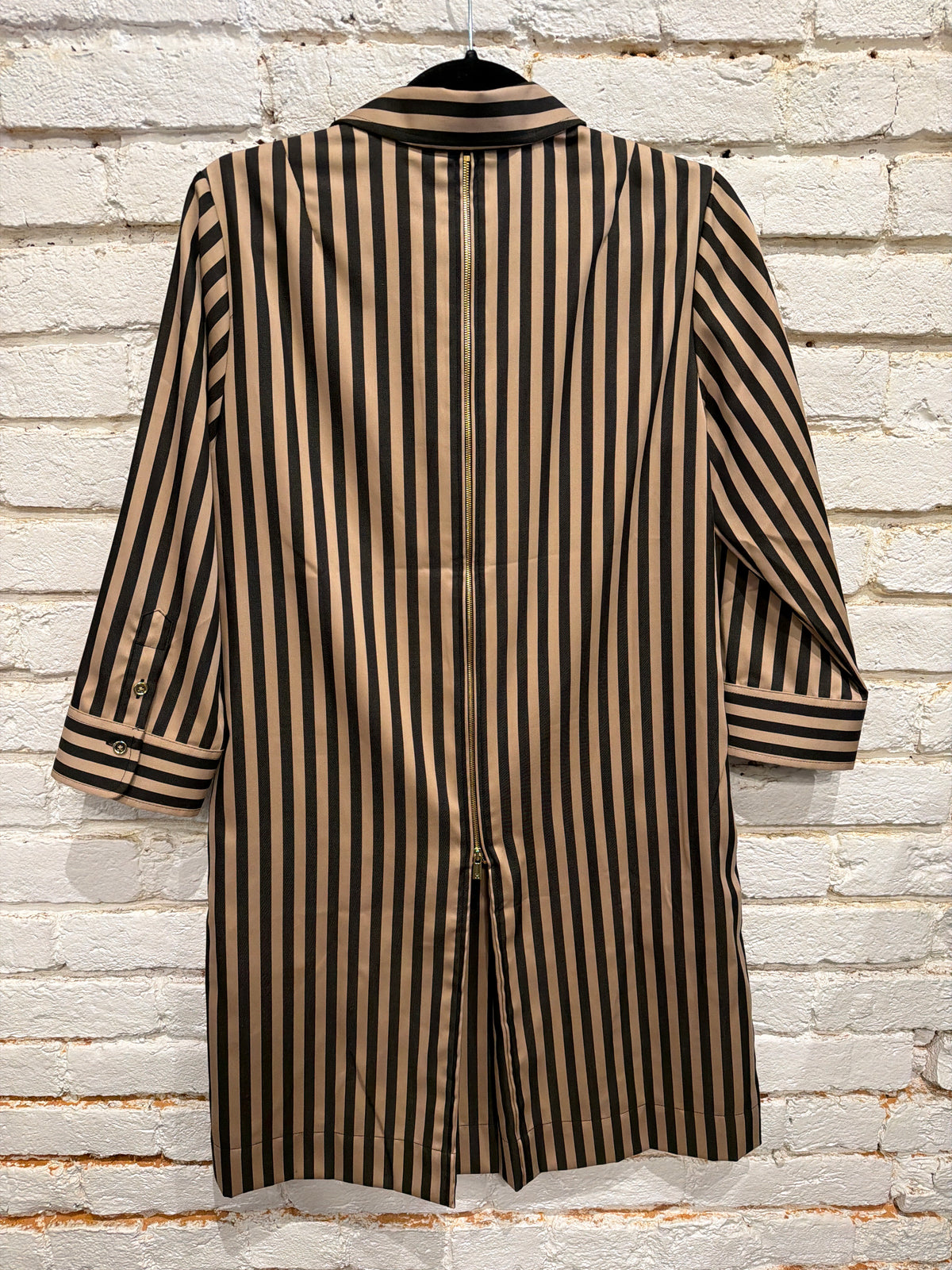 ALESSA 3/4 SLV DRESS LATTE/BLACK