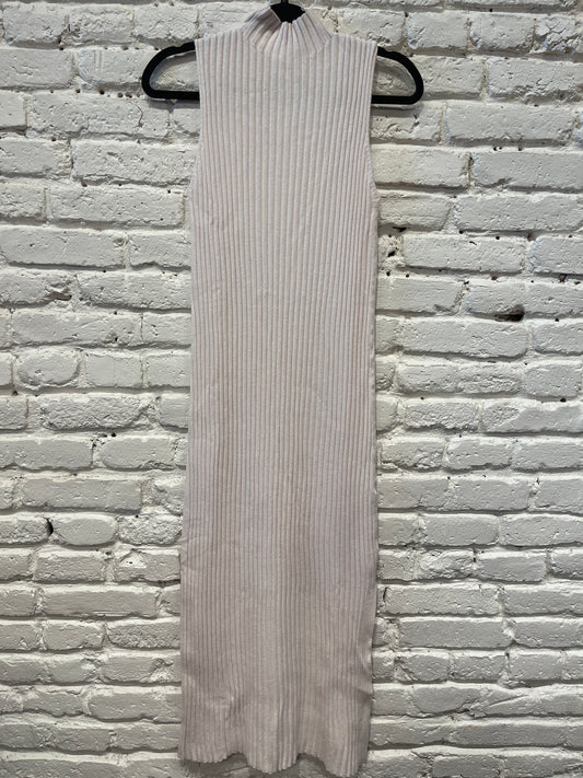 KNIT MOCK NECK DRESS IVORY