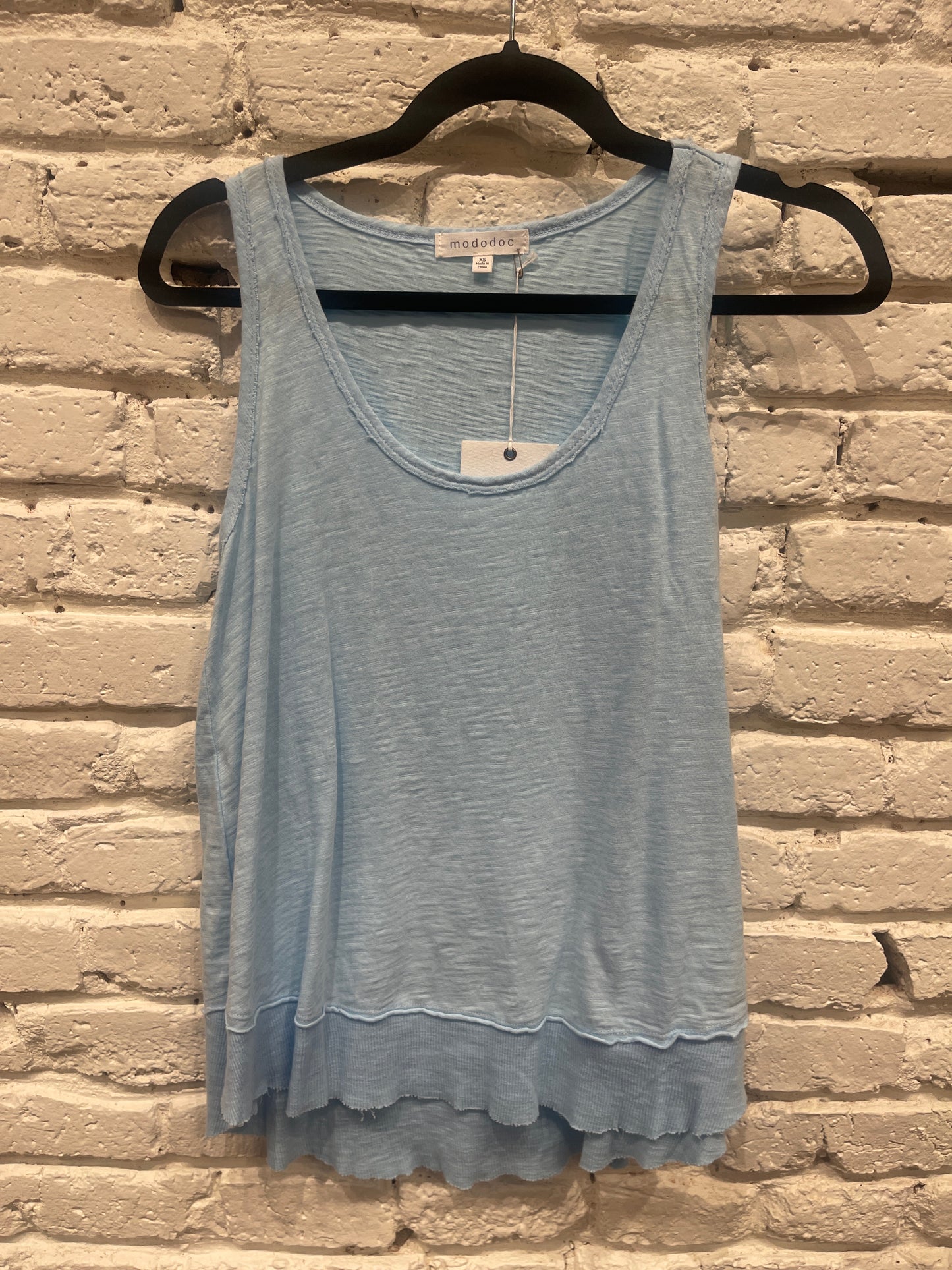 SLUB KNIT SCOOP NECK TANK