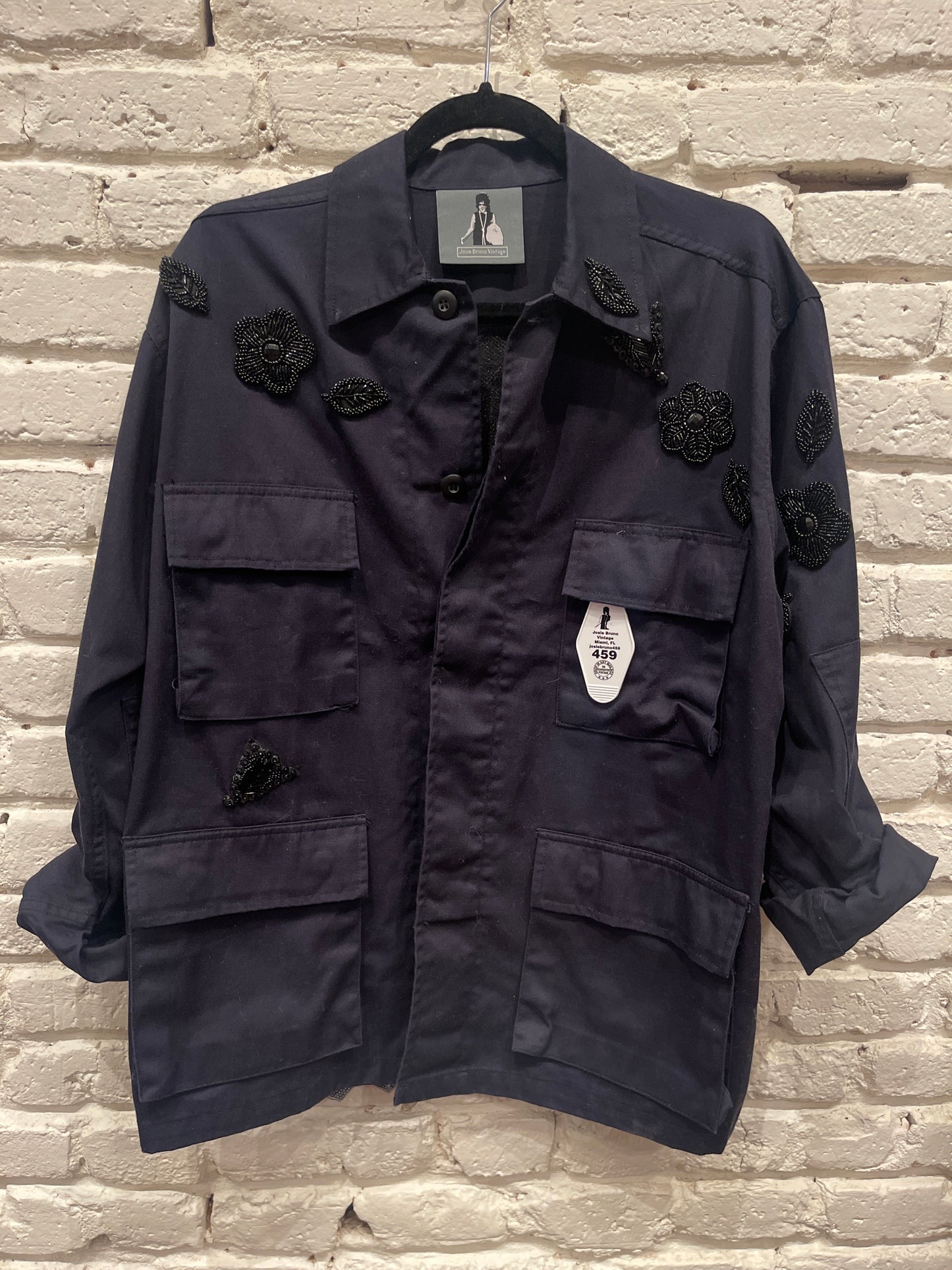 NAVY APPLIQUÉ JACKET