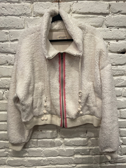 ALPINE SHERPA CARDI / WHITE SWAN