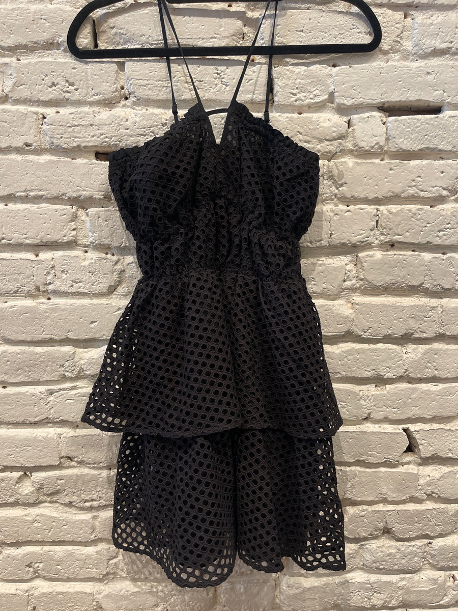 BARI HALTER DRESS BLACK