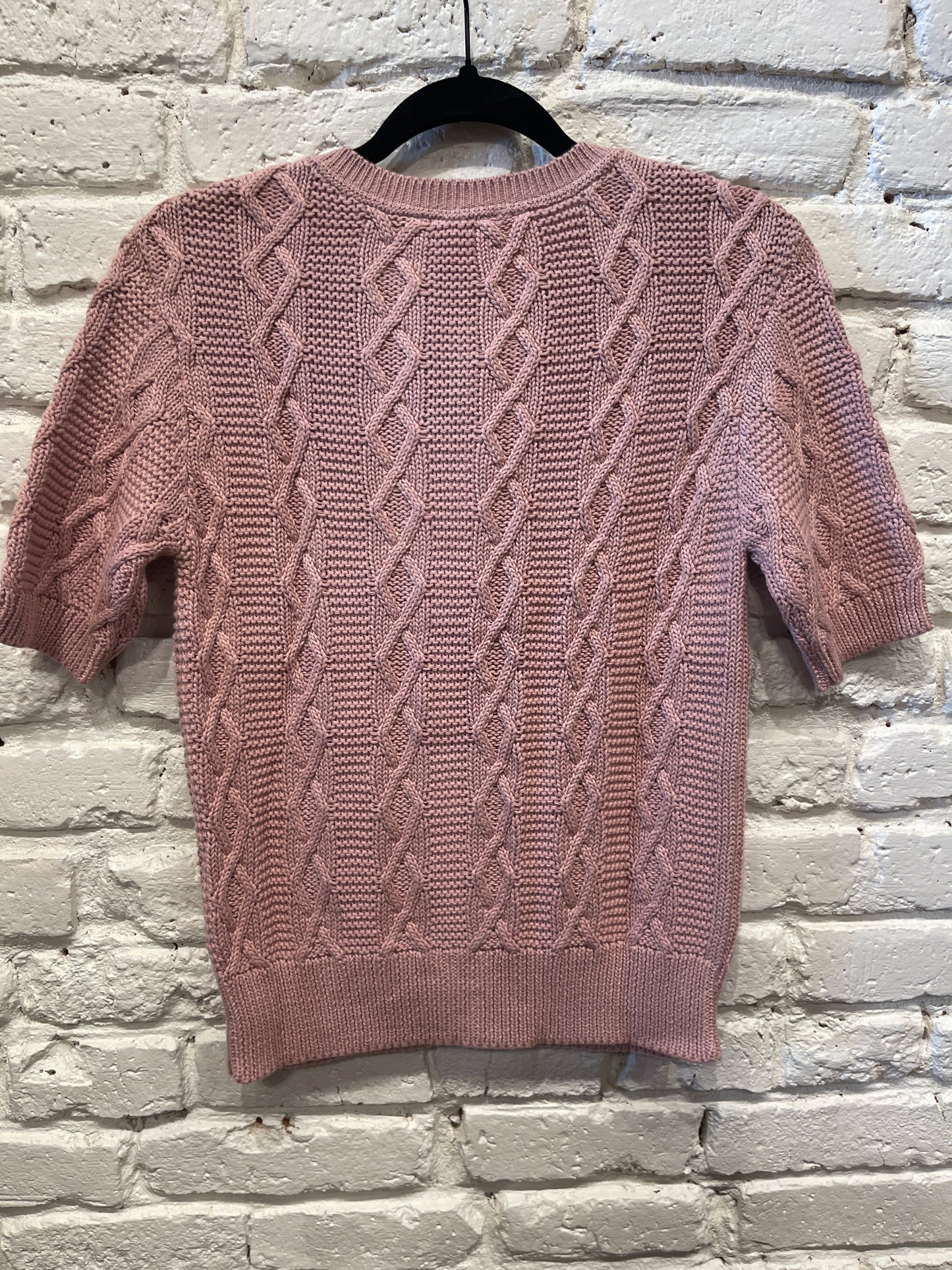 CABLE-KNIT CARDIGAN DUSTY PINK