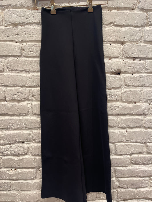 NEOPRENE CROPPED WIDE LEG BLACK