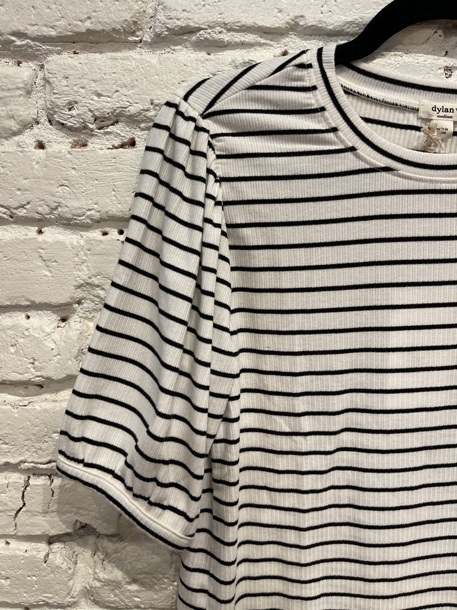 STRIPE PUFF SLEEVE TEE