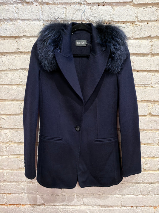 NAVY NOTHCHED BLAZER DM9051