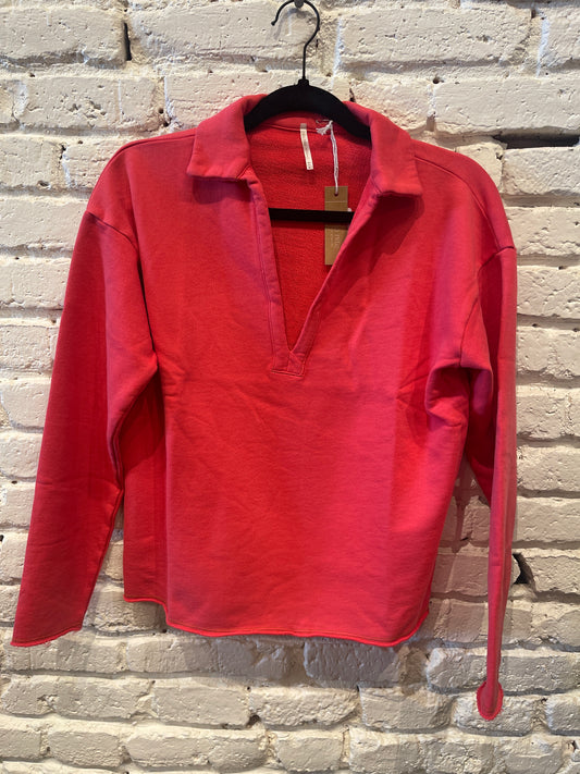 KENSIE JOHNNY COLLAR RASPBERRY