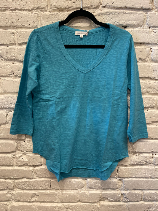 3/4 SLV V-NECK W/ CURVE HEM MERMAIDS' TALE