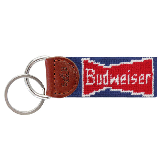 Budweiser Vintage Bowite Key Fob (Classic Navy)