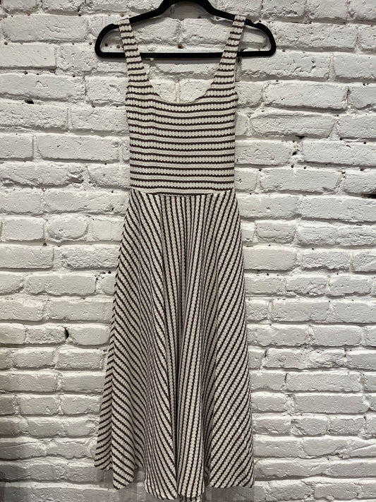 AUDREY DRESS MOCHA STRIPE
