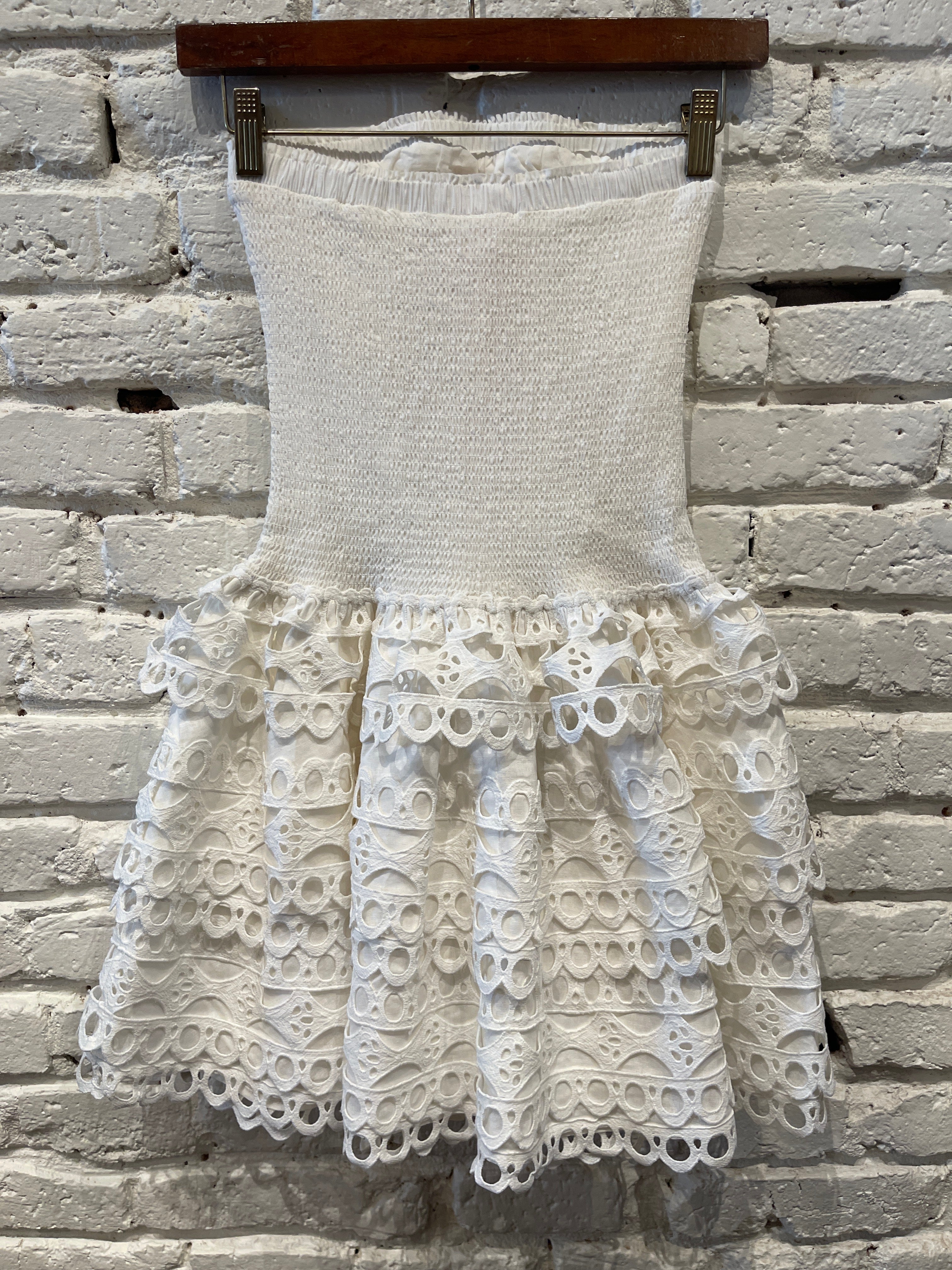 JESSA TRIM DRESS WHITE