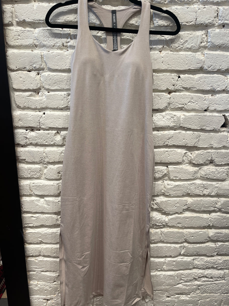 HALO RACERBACK DRESS ECRU