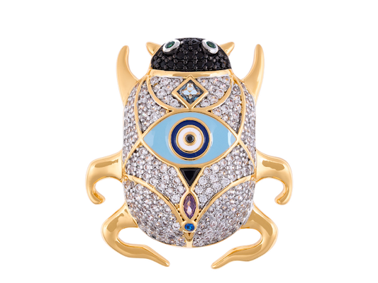 DELIRIO ANKA LONDON BLUE BROOCH