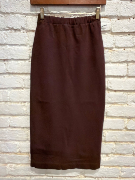LANA SLIT SKIRT CHOCOLATE