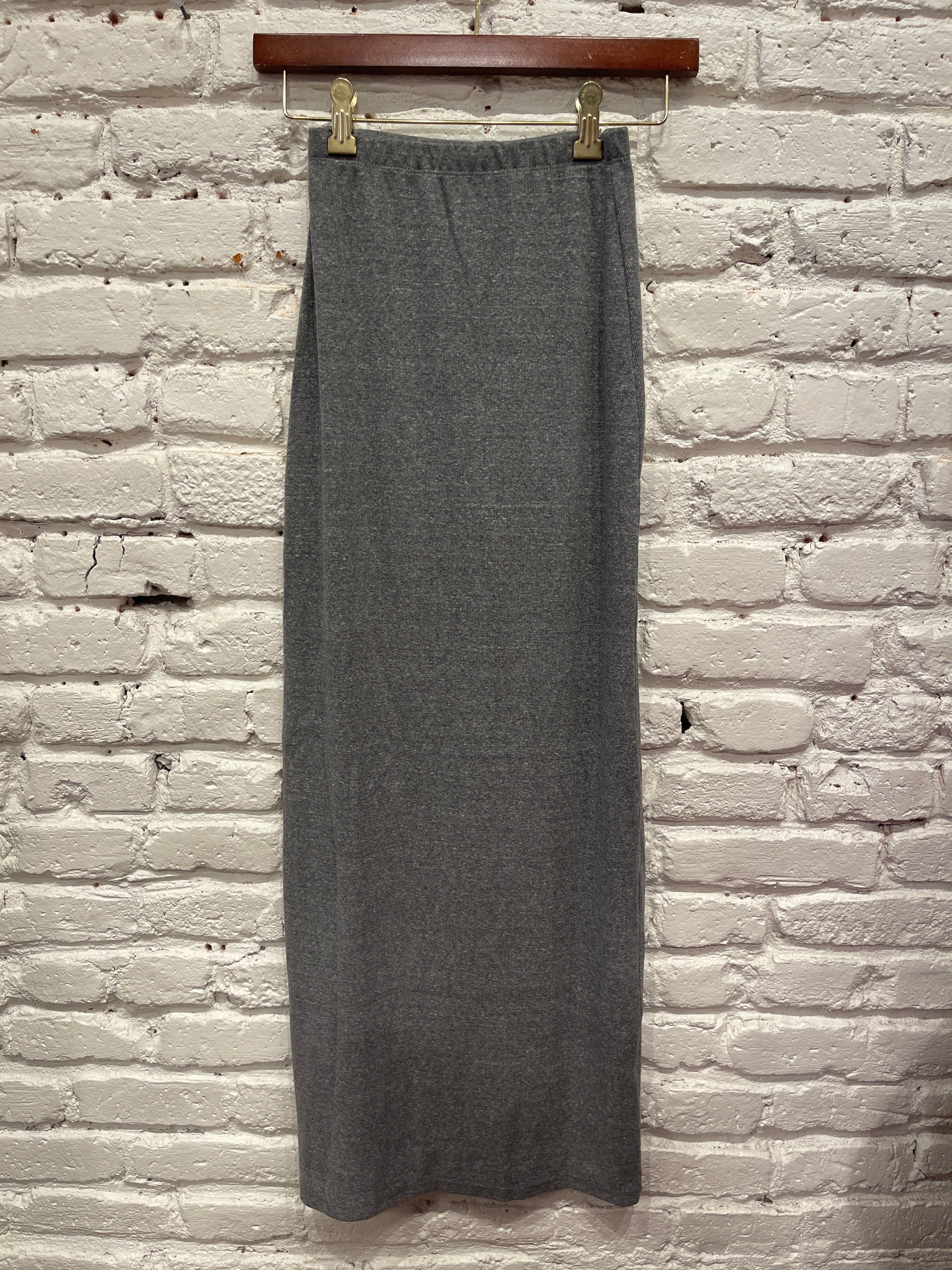 AJA SOLIT BACK SKIRT HEATHER GREY