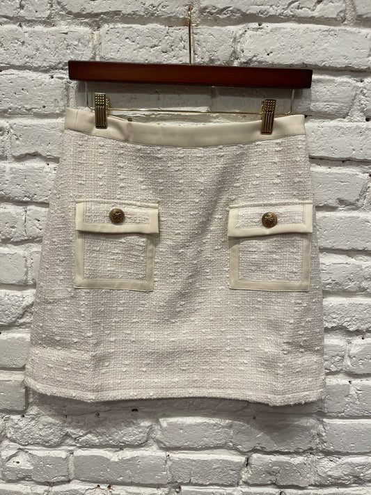 CREAM SKIRT SK9822
