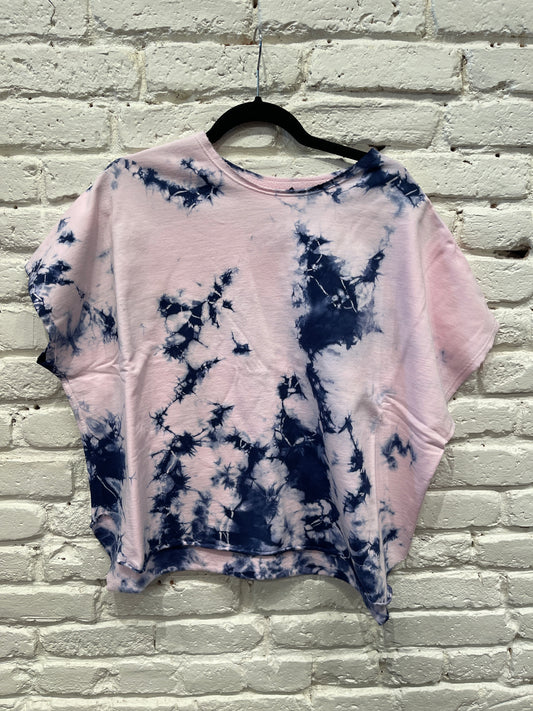 BILLIE TOP NAVY/PINK TIE DYE