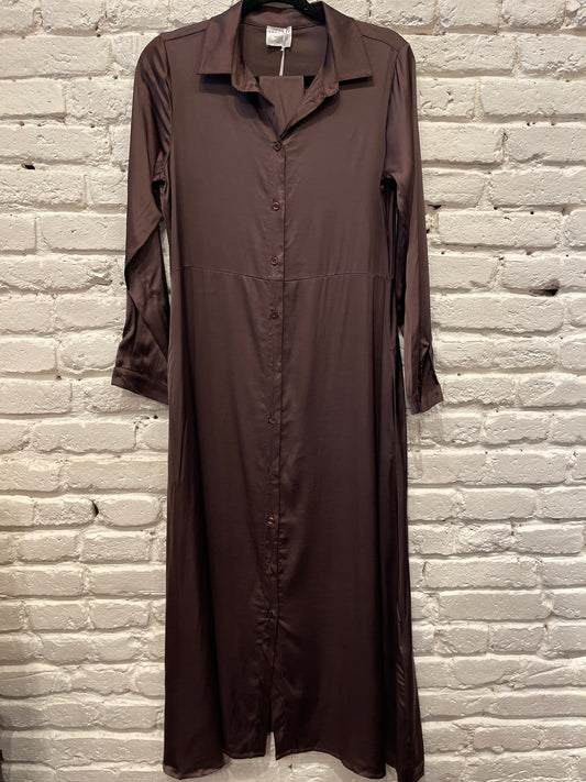 BROWN SHIRT DRESS FD154