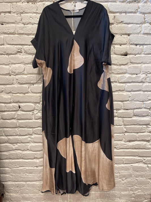 GINGKO PRINT VNECK DRESS