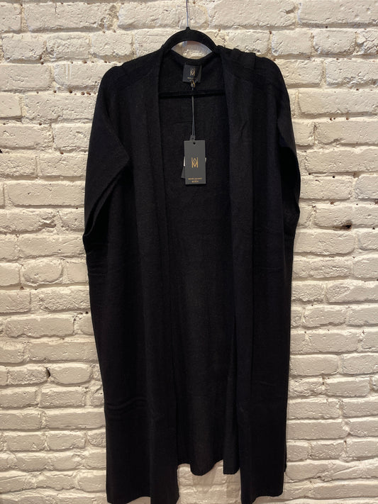 DROP SHOULDER LONG CARDI BLACK