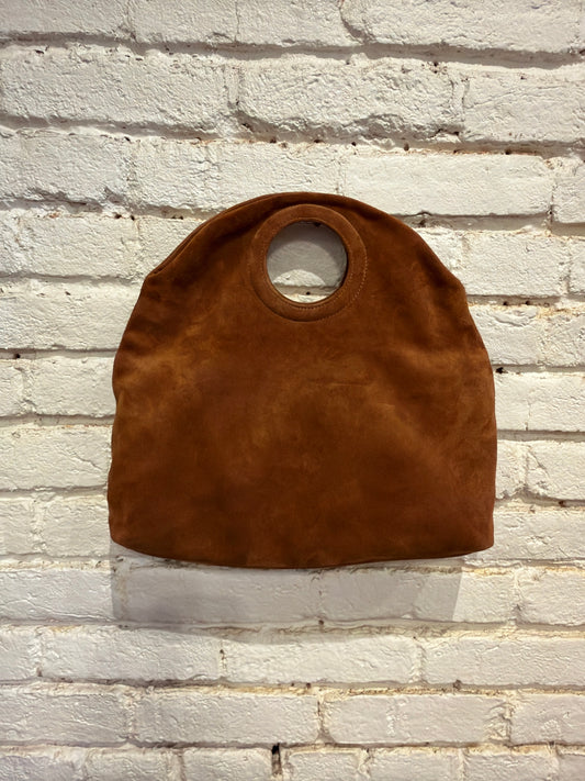 FLIPPA FOLDOVER CROSSBODY SADDLE SUEDE