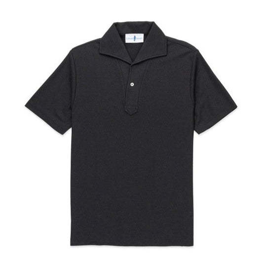 Short Sleeves Tailored Polo (Black)