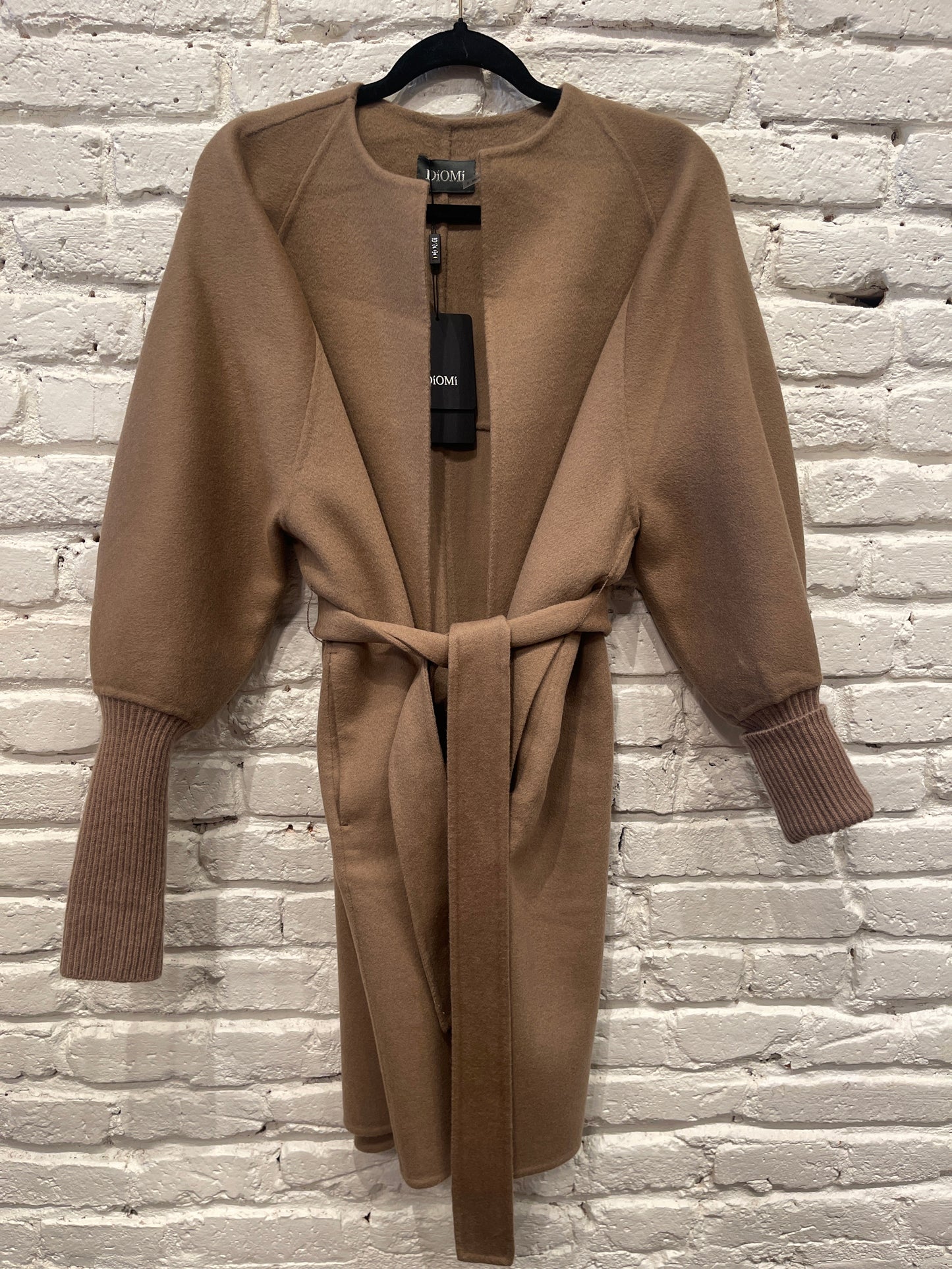 WRAP JACKET SWEATER SLEEVE WARM TAUPE DM9140