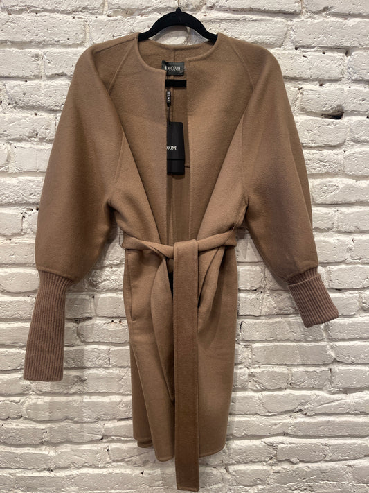 WRAP JACKET SWEATER SLEEVE WARM TAUPE DM9140