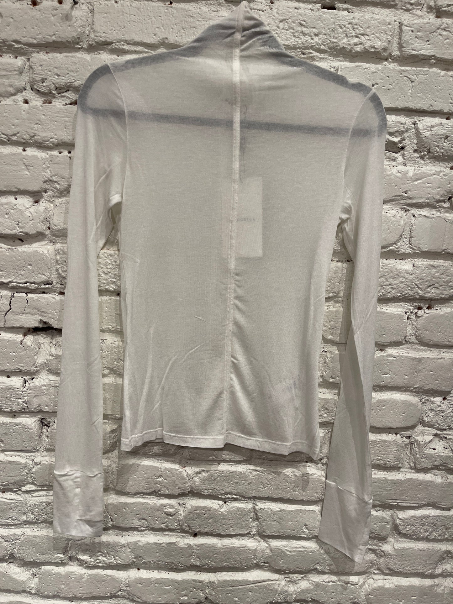 LICIA SHEER TURTLENECK WHITE