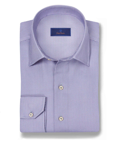 Blue & Purple Micro Print Sport Shirt