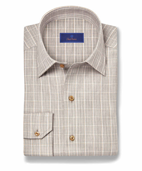 Pearl Check Cashmere Blend Sport Shirt