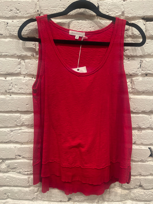 SLUB KNIT SCOOP NECK TANK