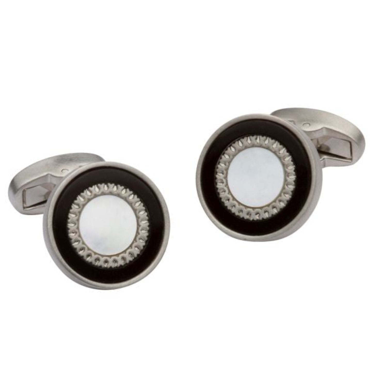 Bocara Cufflinks (Round Lapis/Mother of Pearl)