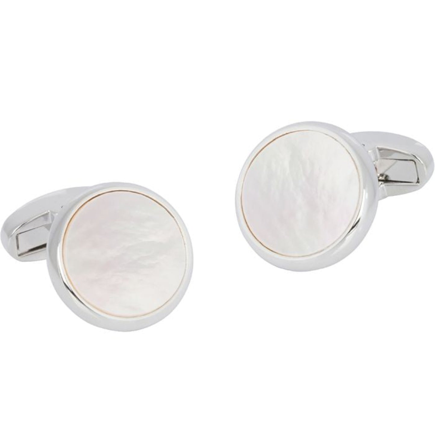 Bocara Cufflinks (Round Mother of Pearl)