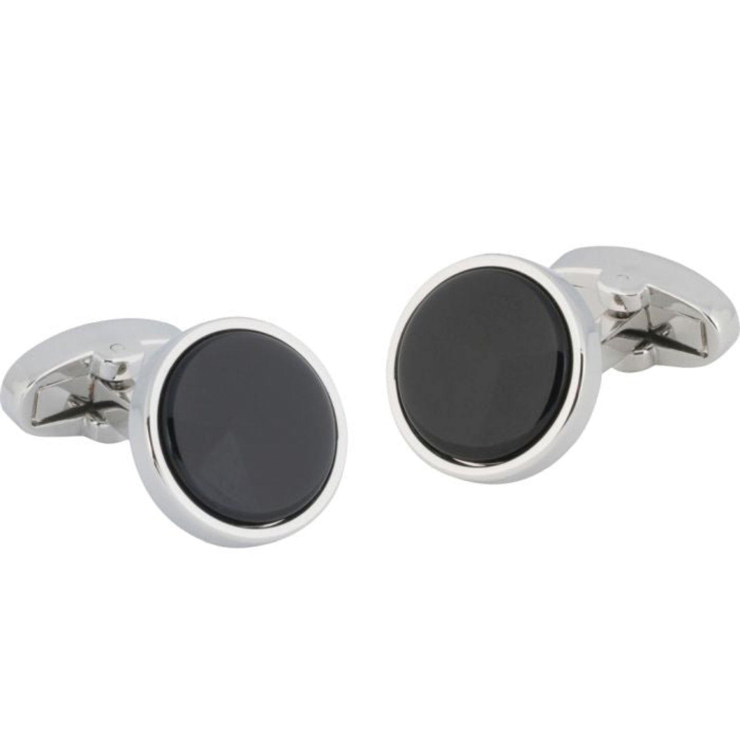 Bocara Cufflinks (Rhodium with Onyx)