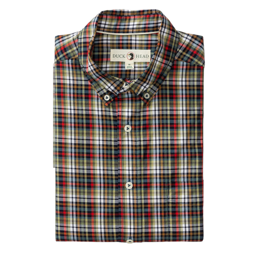 Cotton Twill Sport Shirt - Baley Plaid (Maritime Blue)