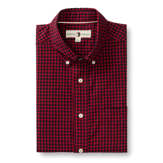 Cotton Slub Sport Shirt - Kimball Plaid (Rio Red)